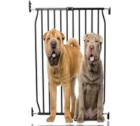 Bettacare Barrière Éco Extra Haute à Vis Fixe pour Animaux, Barrière de Sécurité pour Chien et Chiot, 70cm - 80cm, Hauteur 100cm, Couleur Noir