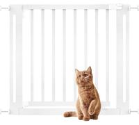 Bettacare Barrière Élégante en Bois Blanc, Barrière de Sécurité à Fixation par Pression, Barrière Extra Large en Une Seule Pièce, Ouverture Extra Large de 65cm, 87cm - 95cm