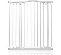 Bettacare Barrière pour Chien à Design Courbé Extra Haute, Barrière à Pression pour Chien et Chiot, Installation Facile, 80cm - 89cm, Hauteur Extra Haute de 100cm, Couleur Blanc Mat