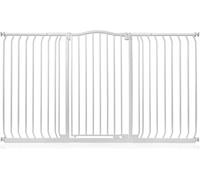 Bettacare Barrière pour Chien à Design Courbé Extra Haute, Barrière à Pression pour Chien et Chiot, Installation Facile, 161cm - 170cm, Hauteur Extra Haute de 100cm, Couleur Blanc Mat