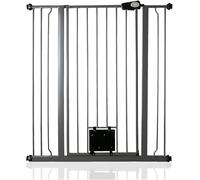 Bettacare Barrière pour Chien avec Trappe Verrouillable, Barrière de Sécurité Extra Haute pour Animaux, 94,3cm - 101,9cm, Hauteur 104cm, Couleur Gris Ardoise