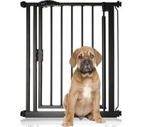 Bettacare Barrière pour Chien et Chiot à Fermeture Automatique, 68.5 cm - 75 cm, Noir Mat, Extra Étroit, Barrière à Pression Étroite pour Animaux, Barrière de Sécurité, Installation Facile