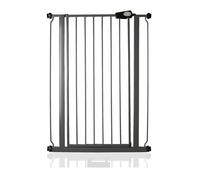 Safetots Barrière de sécurité en métal extra haute à fixation par pression, 81.4cm - 89cm, Gris ardoise, Hauteur de 104cm, Barrière d'escalier extra haute, Barrière pour bébé haute