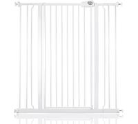 Bettacare Barrière pour Enfants et Chiens, Barrière Extra Haute de 104cm, Barrière de Sécurité Étroite à Pression pour Escalier, 100,8cm - 108,4cm, Couleur Blanc
