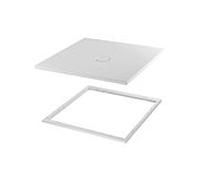 Bette BetteFloor zone de douche 5937-423PLUS, T1 150x80cm, glaçure, Mini -support de baignoire, lin