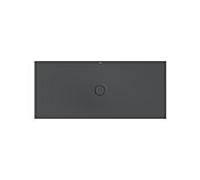 Bette BetteFloor zone de douche 5948-400PLUS, T1 160x70cm, glaçure, Mini -support de baignoire, corbeau
