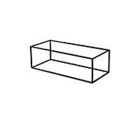 BetteLux Shape cadre, 1800x800x575mm, Q002-815, Couleur: Noir Texture fine matte