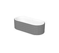 Bette BetteLux Oval couture bain 3466-004TX 180x80x45cm, blanc noble