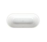 Bette Lux Oval Silhouette Baignoire sur pieds, 180x80x45cm, 2 fonds inclinés, 3466CFXXS, Coloris: Blanc - 3466-000CFXXS