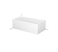 Bette BetteLux silhouette baignoire 3461-000CERVS 180x90x45cm, installation en coin à gauche, avec tablier, blanc