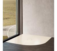 BetteFloor Corner receveurs de douche quart de cercle avec BetteGlasur Plus, 900x900mm, 5421-423PLUS, Couleur: Flax mat