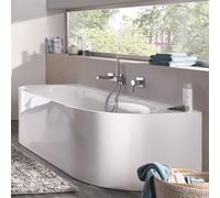 Bette Lux Oval I Silhouette Baignoire semi-îlot, avec tablier, 3417-000CWVVS+B601-000,