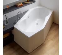 BetteMetric Baignoire 6841000 206 x 90 cm, blanc, pied gauche, débordement avant