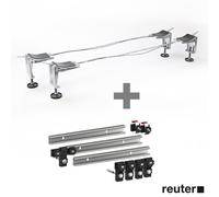 Bette Pieds de baignoire B23-1525 avec 3 rails MEPA, B23-1525+190031,