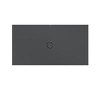 Bette Receveur de douche au sol avec support de receveur minimum et GlasurPlus, 150x80cm, 5937-400PLUS,T1, Couleur: corbeau