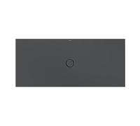 Bette Receveur de douche au sol avec support de receveur minimum et GlasurPlus, 170x75cm, 5994-400PLUS,T1, Couleur: corbeau