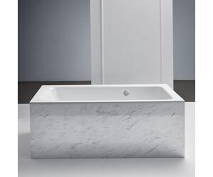 Bette Select Baignoire rectangulaire encastrée avec trop-plein sur le côté, 3433-000,