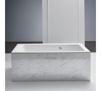 Bette Select Baignoire rectangulaire encastrée avec trop-plein sur le côté, 3433-0001GR,