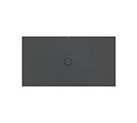 Bette Receveur de douche au sol avec support de receveur minimum, 150x80cm, 5937-400T1, Couleur: corbeau