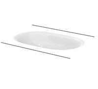 BetteComodo lavabo à encastrer, sans trou pour robinet, sans trop-plein, 574x380x120mm, A217-000, Couleur: Blanc