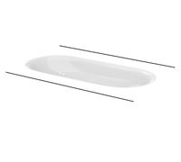 BetteComodo Vasque à poser, sans trou de robinet, A218, 774 x 380 mm, A218-000PW, Couleur: Blanc avec Glasur Plus