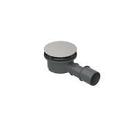 BetteCompact + garniture d'écoulement, latéral, débit d'écoulement 0,5 l/s, avec BetteAntirutsch Pro, B568-410AY, Couleur: Argent mat