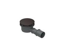 BetteCompact + garniture d'écoulement, latéral, débit d'écoulement 0,5 l/s, avec BetteAntirutsch Pro, B568-403AY, Couleur: Smoke matt