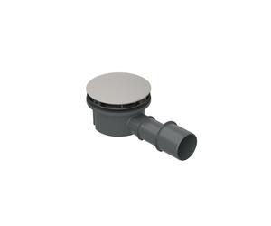 BetteCompact + garniture d'écoulement, latéral, débit d'écoulement 0,5 l/s, avec BetteAntirutsch Pro, B568-410AY, Couleur: Argent mat