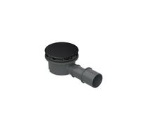 BetteCompact + garniture d'écoulement, latéral, débit d'écoulement 0,5 l/s, B568-056, Couleur: Noir