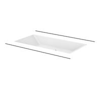 BetteLoft lavabo à encastrer, rectangulaire, sans trou pour robinetterie, sans trop-plein, 740x386x100mm, A231-000PW, Couleur: Blanc avec Glasur Plus