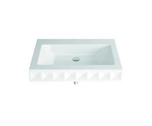 BetteLoft Ornement lavabo mural, 1 rangée, sans percement pour la robinetterie, sans trop-plein, 825x525x100mm, A230-000SWV1A, Couleur: Blanc