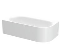 BetteLux Oval IV Silhouette Baignoires d'angle, 2 inclinaisons du dossier, installation dans le coin gauche, 1950x950x450mm, 3427-000CERVS,AS, Couleur: Blanc avec faux antidérapant