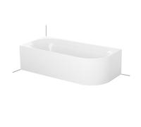 BetteLux Oval IV Baignoire d'angle Silhouette 175x80x45cm, double dos, Installation dans le coin gauche, 3425CERVS, 3425-000CERVS,Plus, Couleur: Blanc avec Glasur Plus