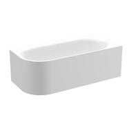 BetteLux Oval V Silhouette Baignoires d'angle, 2 inclinaisons du dossier, installation dans le coin droit, 1750x800x450mm, 3435-000CELVS,AS, Couleur: Blanc avec faux antidérapant