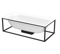 BetteLux Shape baignoire rectangulaire autoportante 190x90x45cm, double dos, 3453-000AS, Couleur: Blanc avec faux antidérapant
