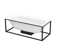 Bette Lux Shape baignoire rectangulaire sur pieds 170x75x45cm, 2 fonds inclinés, 3451-, Couleur: Blanc avec BetteGlasur Plus