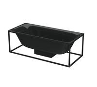 BetteLux Shape Baignoires rectangulaires îlot, 2 inclinaisons du dossier, 1700x750x450mm, 3451-056, Couleur: Noir