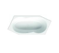 BetteMetric, baignoire 206x90x45x45cm, pied à gauche, trop-plein à l'avant, 6841-000, Couleur: Blanc