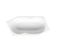 BetteMetric, baignoire 206x90x45x45cm, pied à droite, trop-plein à l'avant, 6840-000Plus, Couleur: Blanc avec Glasur Plus