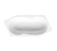 BetteMetric Baignoire 6840000 206 x 90 cm, blanc, pied droit, trop-plein avant