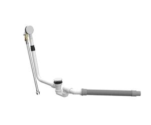 BetteMono Flow Pop-up Garniture d'écoulement et de trop-plein avec arrivée Silhouette Ø 52mm, émaillée, B643-035, Couleur: Ebonx mat
