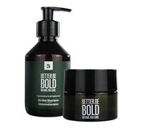 BETTER BE BOLD « Basic » routine de soin de la calvitie (0-3 mm) | Crème de calvitie matifiante (0-3 mm) + shampooing nourrissant (0-6 mm) | Soin de la calvitie de qualité supérieure