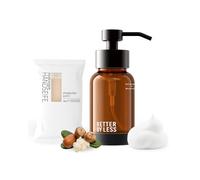 Better by Less Kit de démarrage au beurre de karité - Recharge durable avec distributeur de savon et tête de pompe - Kit de salle de bain pour savon mousse - Cosmétique naturel végétalien