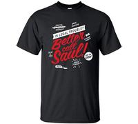 Better Call Saul Letters TV Show Black Unisex T-Shirt Printed Tee Graphic Top for Men Shirt M