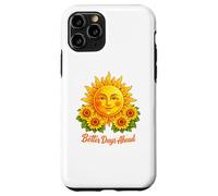 Better Days Ahead Soleil Visage Tournesol Positif Coque pour iPhone 11 Pro