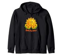 Better Days Ahead Soleil Visage Tournesol Positif Sweat à Capuche