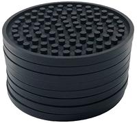 Better Kitchen Products HALIGHT Lot de 8 Dessous de Verre en Silicone Noir