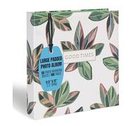 Better Office Products Grand album photo rembourré magnétique auto-adhésif à 3 anneaux, 50 feuilles de montage double face (100 pages), 29,2 x 30,5 cm avec tranche de 6,3 cm (Good Times Modern)