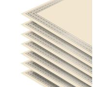 Better Office Products Lot de 100 feuilles de papier vierge en feuille d'argent avec bordure métallique Ivoire 21,6 x 27,9 cm