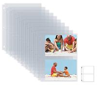 Better Office Products Lot de 100 feuilles de recharge pour album photo 12,7 x 17,8 cm avec 3 anneaux de recharge pour 400 photos au total